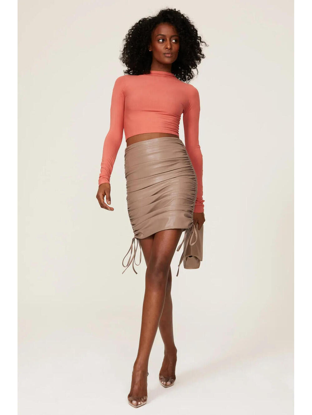 LAPOINTE Faux Leather Mini Skirt Size 10